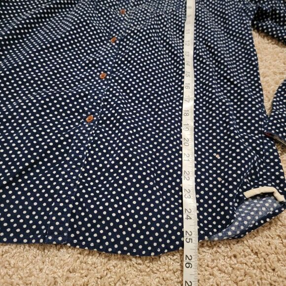 Trovata Womens Button‎ Up Corduroy Shirt Size Small Polka Dot Button Up - Picture 6 of 6